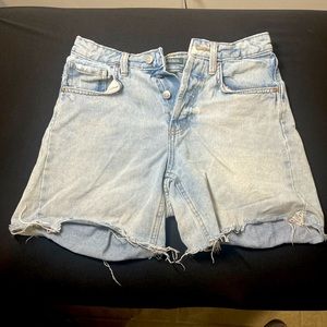 High waisted jean shorts